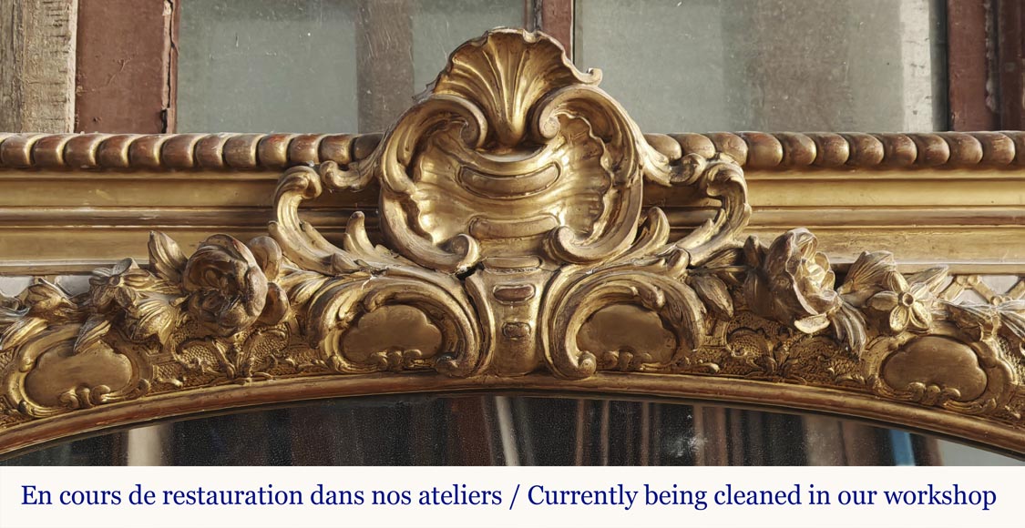 Gilded Regency-style trumeau, richly decorated Gilded Regency-style trumeau, richly decorated-1