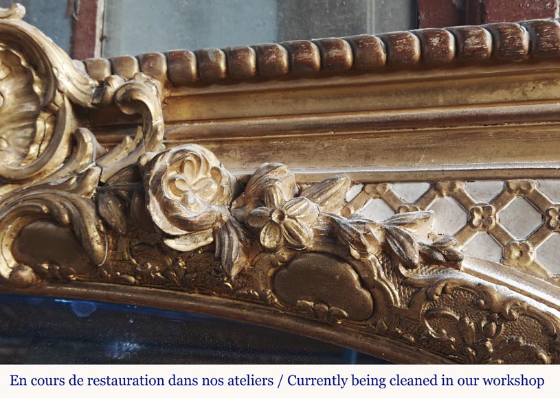 Gilded Regency-style trumeau, richly decorated Gilded Regency-style trumeau, richly decorated-2
