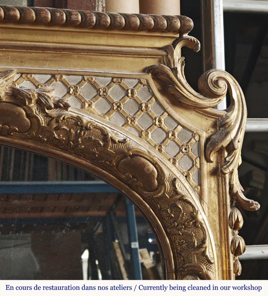 Gilded Regency-style trumeau, richly decorated Gilded Regency-style trumeau, richly decorated-3