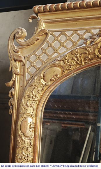 Gilded Regency-style trumeau, richly decorated Gilded Regency-style trumeau, richly decorated-5