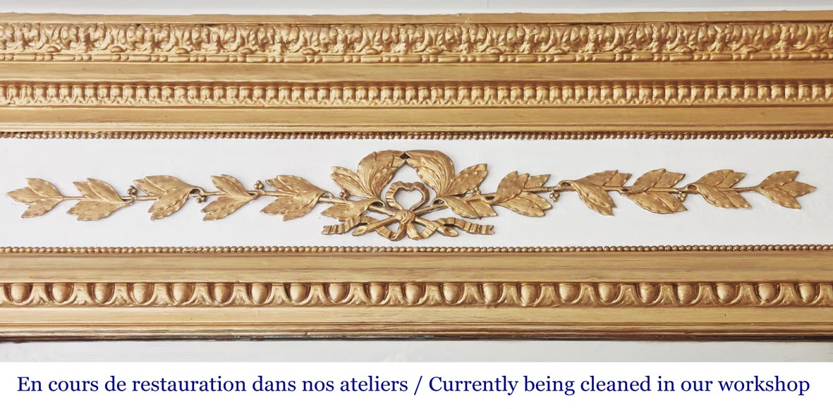 Louis XVI style trumeau enhanced with gold paint-1