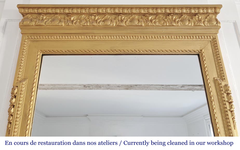 Louis XVI style trumeau enhanced with gold paint-1