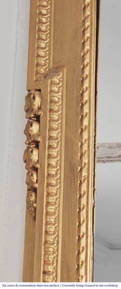 Louis XVI style trumeau enhanced with gold paint-2