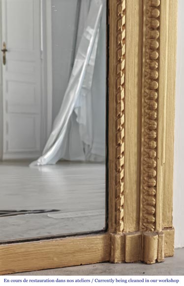 Louis XVI style trumeau enhanced with gold paint-4