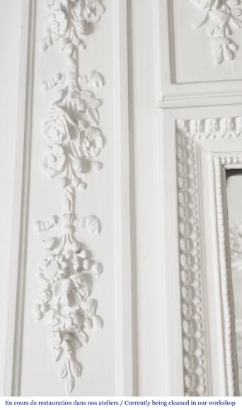 Louis XVI style trumeau decorated with floral garlands-4