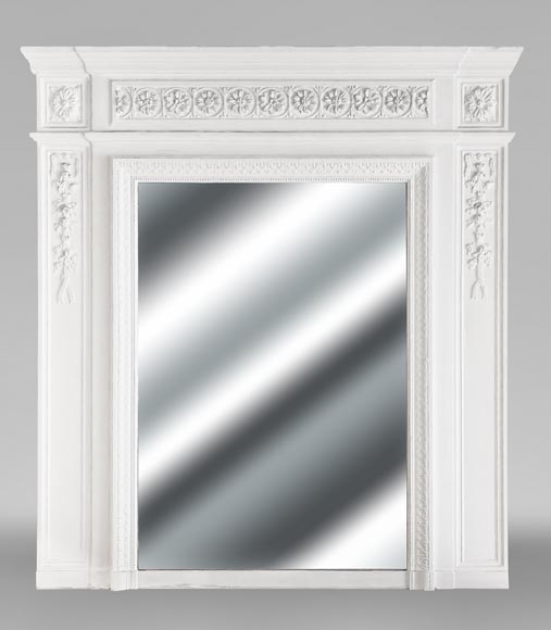 Louis XVI style trumeau decorated with a floral frieze-0