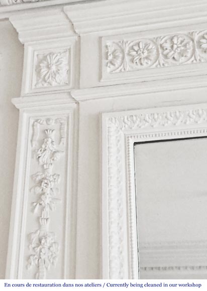 Louis XVI style trumeau decorated with a floral frieze-2