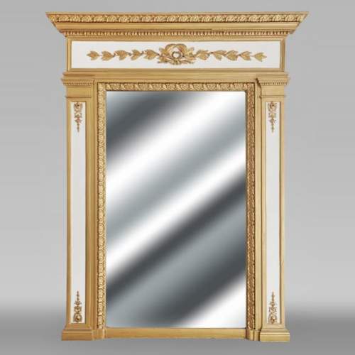 Louis XVI style trumeau enhanced with gold paint