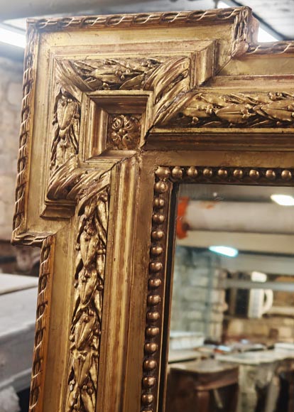 Gilded Louis XVI style trumeau with musical instruments Gilded Louis XVI style trumeau with musical instruments-4