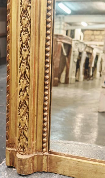 Gilded Louis XVI style trumeau with musical instruments Gilded Louis XVI style trumeau with musical instruments-5