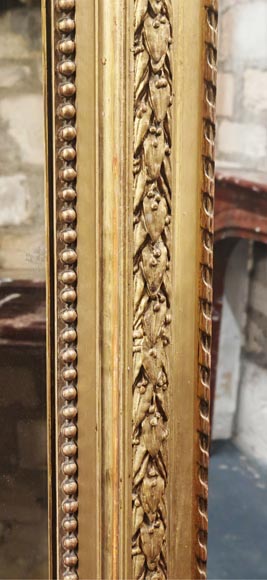 Gilded Louis XVI style trumeau with musical instruments Gilded Louis XVI style trumeau with musical instruments-6