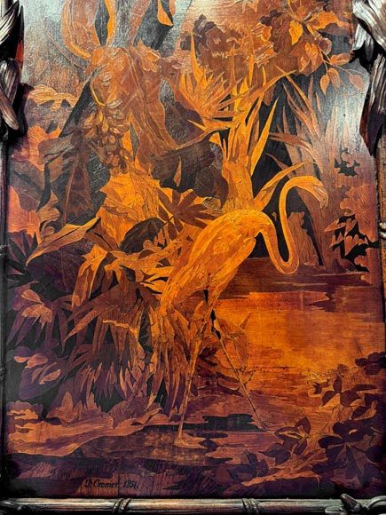 Jean-Pierre TAHAN & Joseph CREMER, two-part carved buffet with marquetry panel called “Fantasy Furniture” Exhibition 1855 Jean-Pierre TAHAN & Joseph CREMER, two-part carved buffet with marquetry panel called “Fantasy Furniture” Exhibition 1855-5