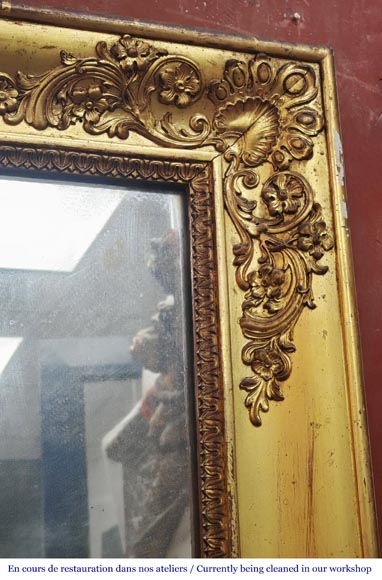 Small gilded Louis Philippe period trumeau, richly decorated-4