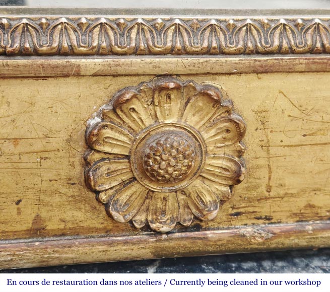 Small gilded Louis Philippe period trumeau, richly decorated-6