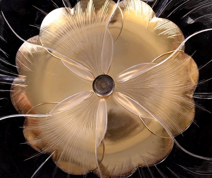 Maison CARDEILHAC, decorative plate in glass and gilt silver-2