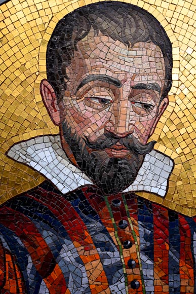 Antonio Salviati (Vicenza, 1816 – Venice, 1890), attributed to Mosaic portrait of Bernard Palissy Antonio Salviati (Vicenza, 1816 – Venice, 1890), attributed to Mosaic portrait of Bernard Palissy-1
