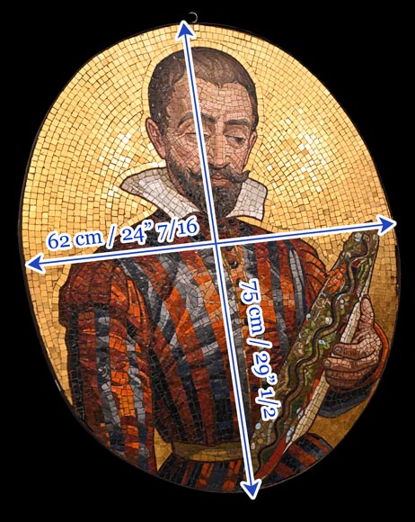 Antonio Salviati (Vicenza, 1816 – Venice, 1890), attributed to Mosaic portrait of Bernard Palissy Antonio Salviati (Vicenza, 1816 – Venice, 1890), attributed to Mosaic portrait of Bernard Palissy-9