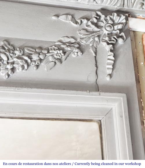 Louis XVI style trumeau with a floral garland Louis XVI style trumeau with a floral garland-3