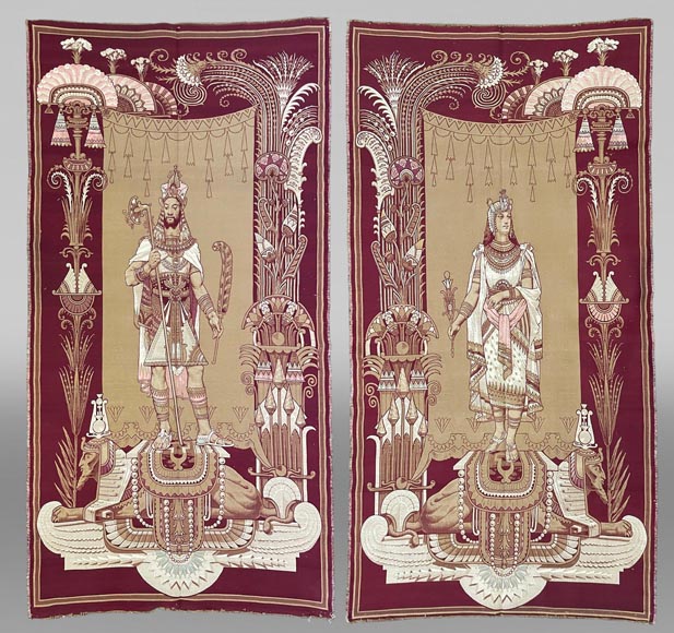 Amonasro and Aida, Italian tapestries Amonasro and Aida, Italian tapestries-0