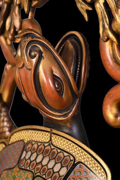 Gustave Isaac Lévy, Jollet & Cie for Escalier de Cristal, Minogame turtle clock-5