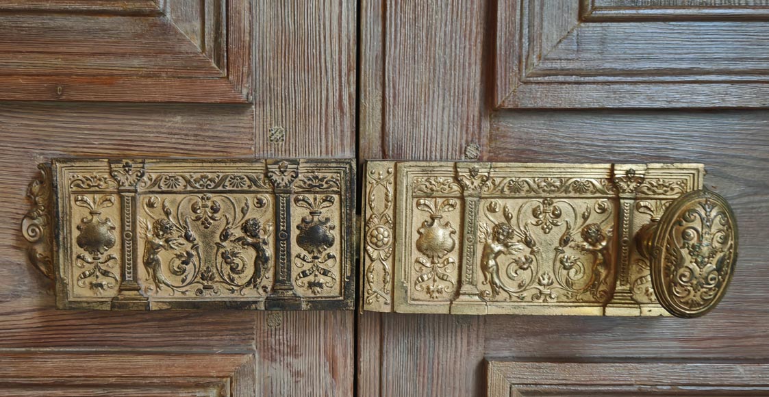 Set of 4 double doors in carved wood Set of 4 double doors in carved wood-10