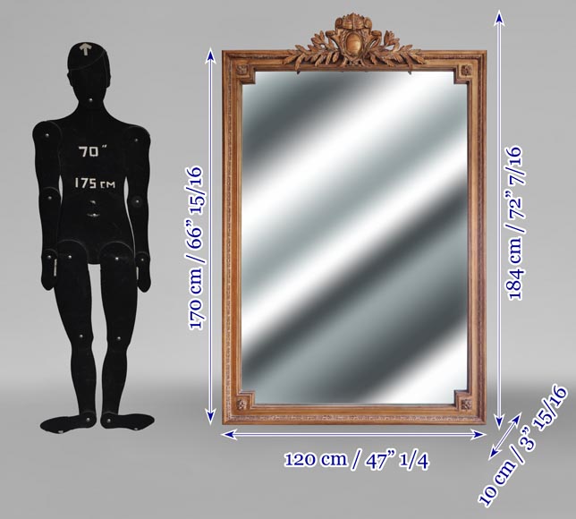 Napoleon III style trumeau with gold paint Napoleon III style trumeau with gold paint-6