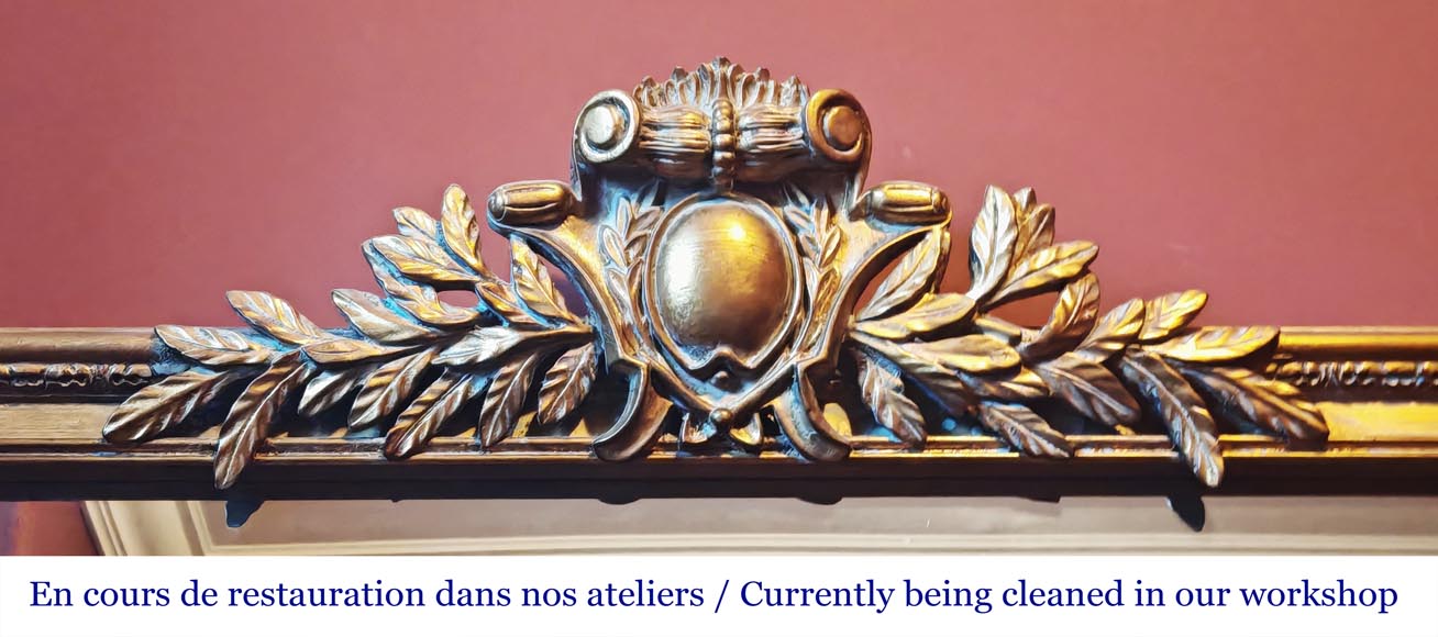 Napoleon III style trumeau with gold paint Napoleon III style trumeau with gold paint-1