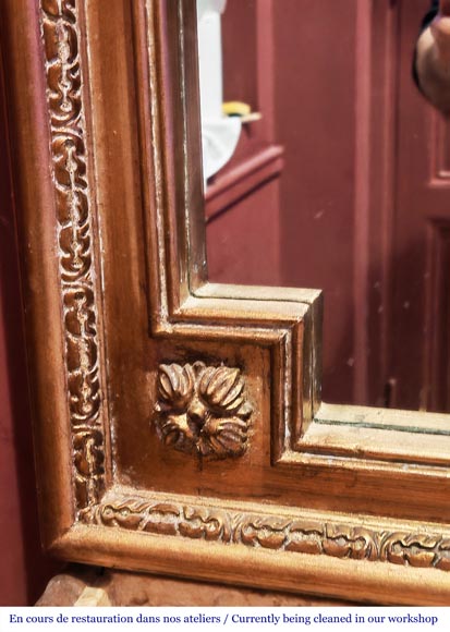 Napoleon III style trumeau with gold paint Napoleon III style trumeau with gold paint-5