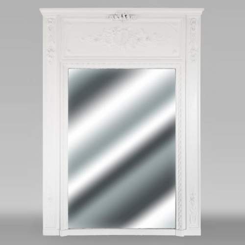 Louis XVI style trumeau with musical instruments