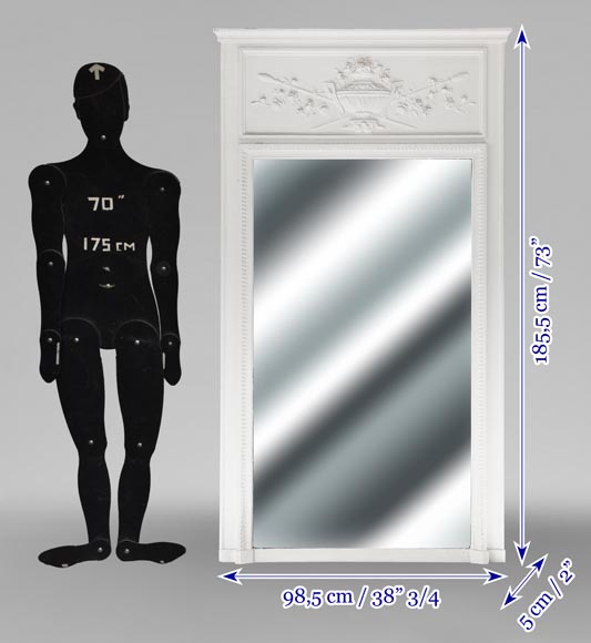 Louis XVI style trumeau decorated with a vase Louis XVI style trumeau decorated with a vase-5