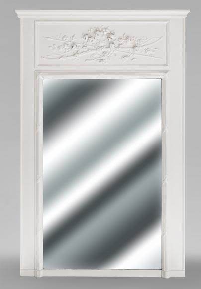 Louis XVI style trumeau with a rose crown Louis XVI style trumeau with a rose crown-0