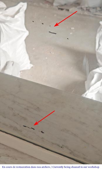 Louis XVI style trumeau with a rose crown Louis XVI style trumeau with a rose crown-6