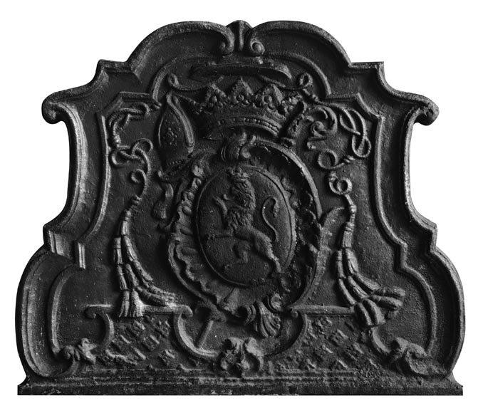 Fireplace plaque with lion coat of arms-0