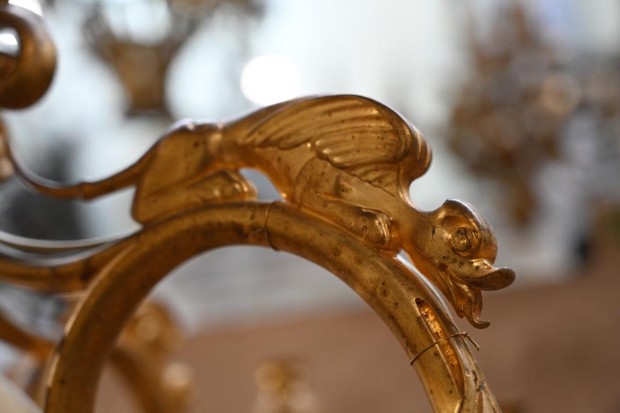 Napoléon III period gilt-bronze billiard chandelier Napoléon III period gilt-bronze billiard chandelier-10