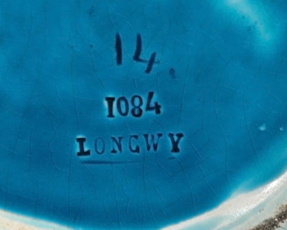 Longwy faience: pair of vases on a wood base Longwy faience: pair of vases on a wood base-4