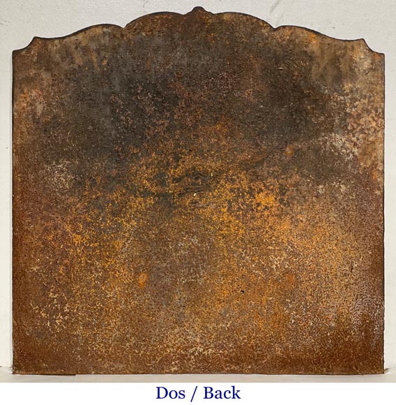 Louis XV style fireplace plaque with a gallant scene-7