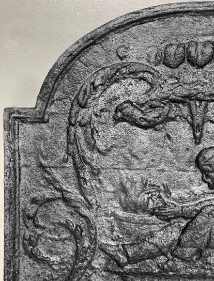 Fireplace plaque with figures near the fire Fireplace plaque with figures near the fire-1