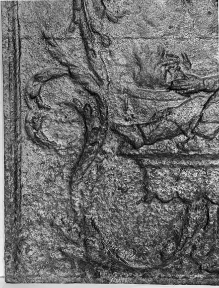 Fireplace plaque with figures near the fire Fireplace plaque with figures near the fire-2