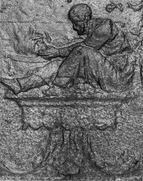 Fireplace plaque with figures near the fire Fireplace plaque with figures near the fire-4