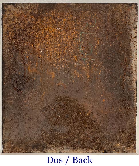 Louis XVI style fireplace plaque with quivers and torches-7