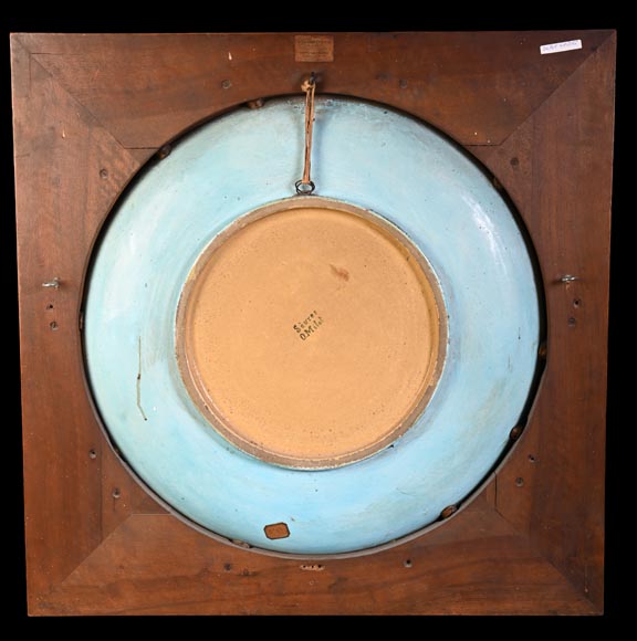 MILET & DIFFLOTH – Ornamental Glazed Ceramic Charger with Hollyhocks MILET & DIFFLOTH – Ornamental Glazed Ceramic Charger with Hollyhocks-9