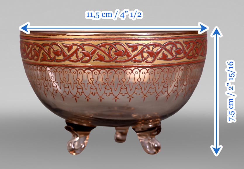 Philippe-Joseph Brocard (1831-1896), Oriental-style bowl, signed under the base. Philippe-Joseph Brocard (1831-1896), Oriental-style bowl, signed under the base.-5