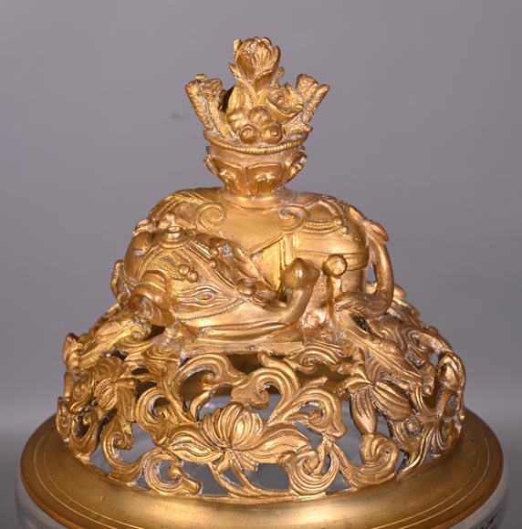 “Gourd” bowl, engraved crystal and gilt bronze “Gourd” bowl, engraved crystal and gilt bronze-4