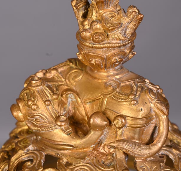 “Gourd” bowl, engraved crystal and gilt bronze “Gourd” bowl, engraved crystal and gilt bronze-5