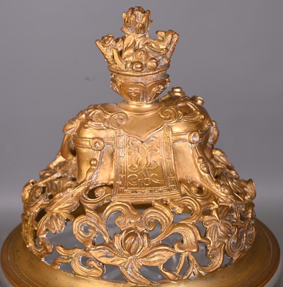 “Gourd” bowl, engraved crystal and gilt bronze “Gourd” bowl, engraved crystal and gilt bronze-6