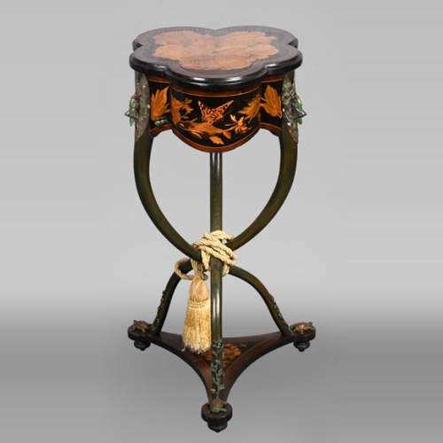 Polylobed work table with insects and butterflies