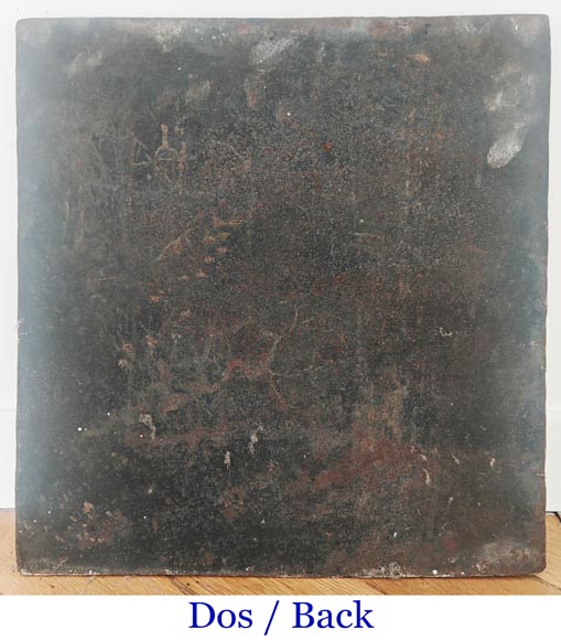 Square fireplace backplate, decorated-5