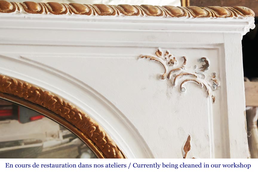 Louis XV style trumeau decorated with a shell in gilt paint Louis XV style trumeau decorated with a shell in gilt paint-4