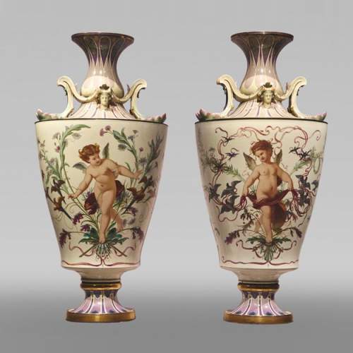 Sèvres Manufactory, Pair of Rhodes vases commissioned by the Household of Emperor Napoleon III