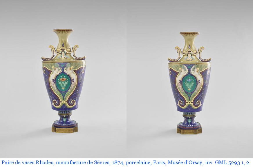 Sèvres Manufactory, Pair of Rhodes vases commissioned by the Household of Emperor Napoleon III Sèvres Manufactory, Pair of Rhodes vases commissioned by the Household of Emperor Napoleon III-19